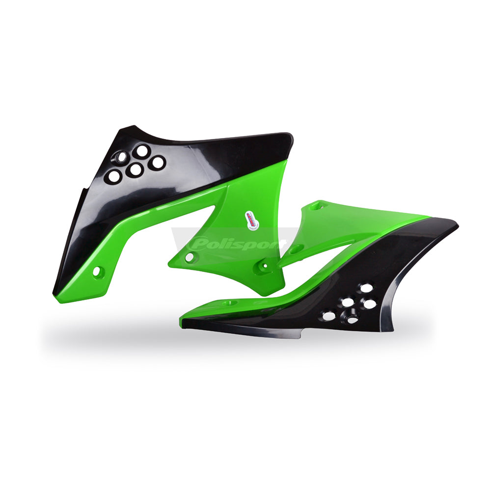 Polisport Rad Radiator Scoops Tank Panels For Kawasaki KX 250F OEM Color Black-Green 05 2009-2012